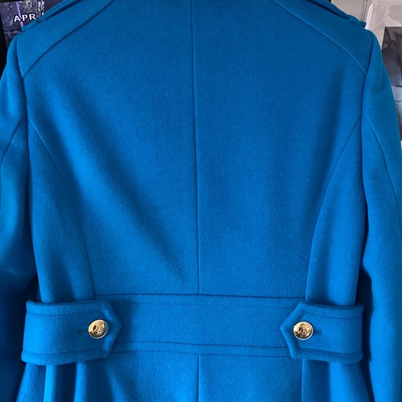 Gorgeous Emilio Pucci bright turquoise blue wool overcoat Overcoat car coat - Picture 6 of 7